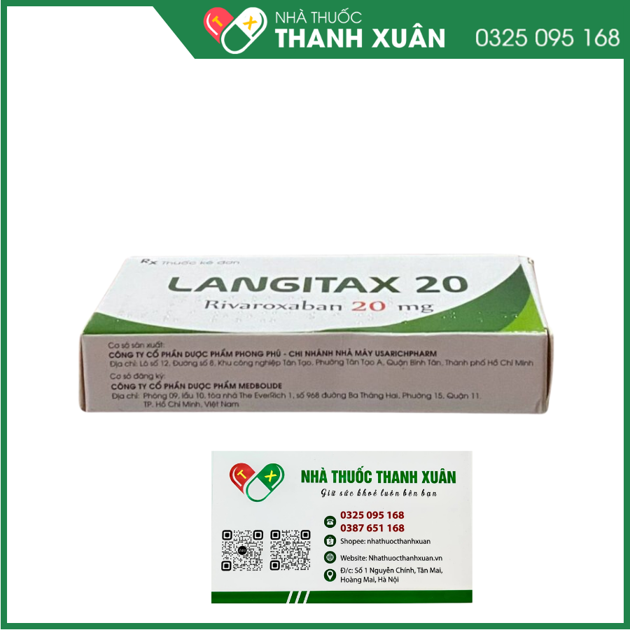 Langitax 20 mg phòng ngừa huyết khối tĩnh mạch sâu
